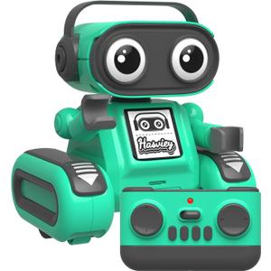 Robot Toys for Kids, Rechargeable Remote Control Toys for Boys 3-5, RC Robots with Auto-Demonstration, Recording, Repeat, Flexible Head & Arms, Dance Moves, Music, Gift Ideas for Birthday Xmas