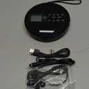 CD Player Portable with Speakers  Rechargeable Personal CD Player for Car and Home, Small Fabric Music Player with Backlit Display, AntiSkip, AUX/USB Port  Ideal for Audiobooks & Gifts