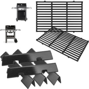Spirit E-310 Grill Replacement Parts 7636 Flavorizer Bars 7638 Grill Grates for Weber Spirit I and Spirit II Grill Parts E-310 E-315 E-330 S-310 300 Series Parts II E310 GS4 Grill Parts Flavor Bars