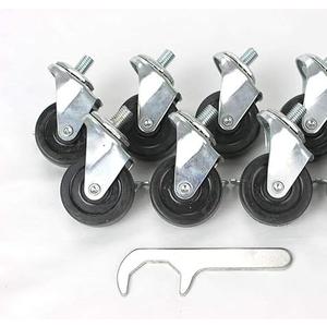 In-Ground Swimming Pool Solar Reel Caster Set with Wrench- Set of 6