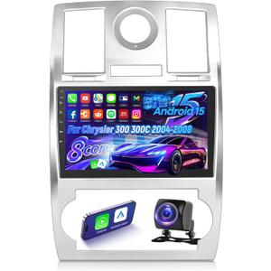 4+64G 8 Core Android Car Stereo for Chrysler 300 300C 2004 2005 2006 2007 2008 2009 with Carplay & Android Auto - 9 Inch Android 15 Touchscreen Radio with DSP/5G WiFi/GPS/Backup Camera