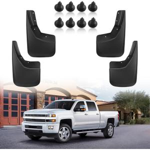 BDFHYK Mud Flaps Splash Guards Compatible with Silveado 1500 (2014-2018), for Silverado 1500 LD (2019), for Silverado 2500 3500 (2015-2019) Without Fender Flares
