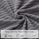 Sectional Couch Covers,Stretch Sofa Covers,Couch Covers for Washable,Soft Couch Cushion Covers,Anti Slip Furniture Protector for Pets(Dark Grey,1 Seaters)