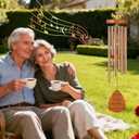 Bible Verse Wind Chimes for Outside, Christian Gifts for Women Men Religious Metal Windchimes Outdoors, Floral Cross Design Home Garden Patio Yard Decor