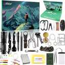 3 x 2025 Advent Calendar Survival Kit for Men, 24 Days Christmas Countdown with Outdoor Tools, Xmas Holiday Surprise Gifts for Camping Fishing Hiking Adventures