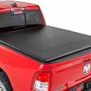 Rough Country Soft Roll-Up Tonneau Cover for Ram 1500 (2010-2018) 2500 (2010-2025) - Sleek, Weather-Resistant Truck Bed Protection, Fits 6'4 Bed