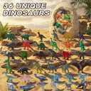 36 Unique Dinosaurs Excavation Kit, Jumbo Dino Egg Dig Kit Toys with Tool & Learning Cards, STEM Science Experiments Gift for Kids 3-12 Years Old, Easter Basket Stuffers, Party Favors for Boys & Girls