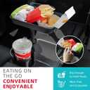 DYLEN Car Cup Holder Tray, Cup Holder Expander Adapter for Car, 9.5 Detachable Car Food Tray Table for Eating, Road Trip Essentials Fits Yeti, Hydro Flask 16-46 oz