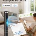 42” Tower Fan for Home Bedroom, WiFi, 25dB Ultra-Quiet, Black
