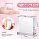 Kigeli 32 Pcs 2 x 2 x 1 Inch Clear Square Display Block Acrylic Polished Acrylic Cube Jewelry Display Holder Base Stands