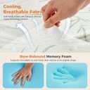 NEWBULIG 3 Inch Queen Dual Layer Memory Foam Mattress Topper | 2 Inch Cooling Gel Foam and 1 Inch Soft Bamboo Rayon Pillow Top Mattress Pad Cover, for Back Pain & Pressure Relief