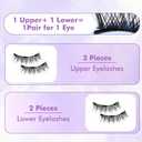 Magnetic Eyelashes with Applicator,2026 New Reusable Magnet Lashes Natural Look,Easy to Wear and Remove Soft Lashes kit No Glue or Liner Needed (Simple#06+Camellia#02)