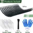 10 Pack Plant Protectors from Animals, 13.5" Dia X 14" H Wire Plant Protector Cage, 30pcs Metal Mesh Garden Cloches to Keep Rabbits, Squirrels and Chicken Out and Protection Vegetables Flowers Shrubs