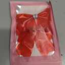 PVC Hair Bow Clips Cute Glitter Hairpins Girls Teens Alligator Hair Accessories for Summer Beach Seaside Party, Red