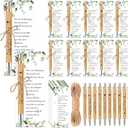 Tenceur 50 Sets Christian Gifts Bulk Bible Verse Bamboo Pens and Inspirational Bookmarks Religious Faith Based Gift for Party Women Men