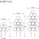 Plant Trellis for Climbing Plants Indoor Outdoor, Trlzey 3 Pack Stackable Metal Trellis - Small Garden Trellis for Potted Plants, Vine Support for Ivy, Flowers, DIY Home Deco