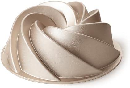 CAROTE Nonstick Fluted Cake Pans, Bake Unique Cakes, Non-stick Coating Easy Release (Windmill pan)