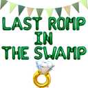 Last Romp in The Swamp Banner Balloons Swamp Bachelorette Party Decorations Funny Bridal Shower Party Decor Bachelorette Decorations