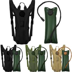 Cunno 3 Pcs Water Backpack Tactical Hydration Pack with 3 Liter Hydration Water Bladder Military Daypack Bag for Hiking Running Cycling Climbing