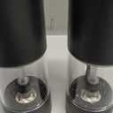 Electric Salt & Pepper Grinder Set (Pack of 2) USB Rechargeable, Adjustable Coarseness, One-Handed Operation with LED Light Automatic Spice Mill Shaker for Kitchen, Dining, or Camping (Large, Black)