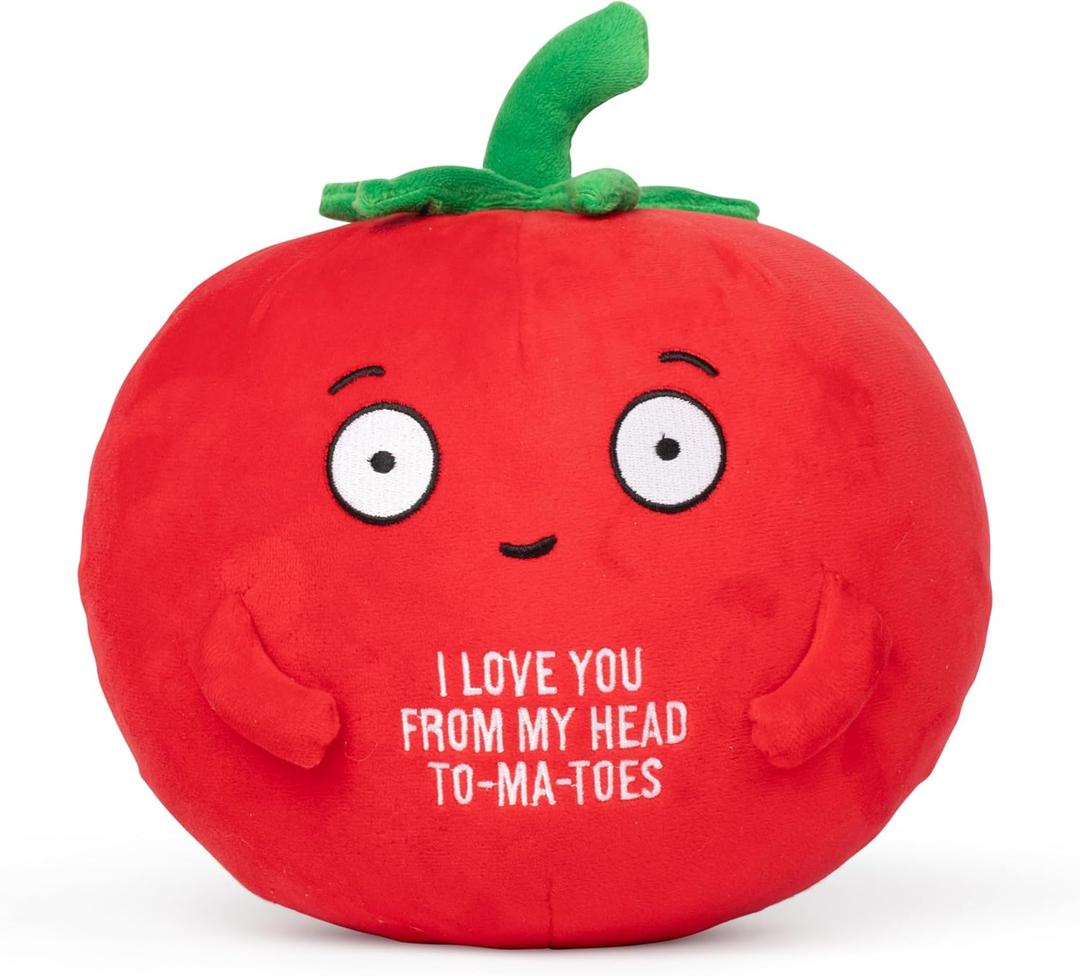 Big Tender Tomato Plushie - Super Soft Stuffed Animal | Adorable Love Gift for Boyfriend, Girlfriend, Husband, Wife, Mom, Dad, Kids, or Best Friend | Valentines Day Gifts for Her or Him