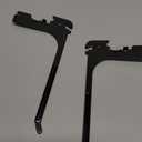Wall Control 6in Reach Extended Hook Pair - Slotted Metal Pegboard Hooks Pegboard and Slotted Tool Board  Black (2 Count)