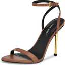 Nine West Women's Reina3 Heeled Sandal, Dark Pecan 230, 8.5