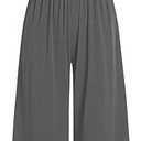 CIDER Jumpsuits for Women Sleeveless Wide Leg Overalls Dressy Crewneck One Piece Jumpsuits with Pockets Summer Fall, Small