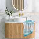 Beach Kitchen Towels Set of 2 Dish Towels Kitchen Hand Towels Absorbent Quick Dry Microfiber Cloth Dish Towel for Kitchen Drying 18" x 26",Coastal Ccean Sand Wave Blue Teal