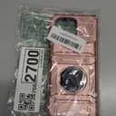 Case for Motorola Moto G 2025 Wallet Case with Credit Card Holder, Rotated Ring Kickstand Heavy Duty Rugged Military Grade Shockproof Protective Cover for Motorola Moto G 2025 Rose Gold