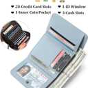 GAEKEAO Small Wallets for Women Leather RFID Blocking Credit Card Holder Wallet