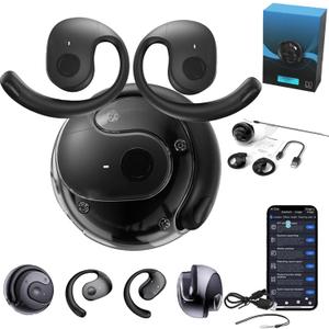 Hy-T26 Pro Language Translator, Ht-T26 Wireless Audifonos, Hy-T26 Headphones, Hy T26 Pro Ows Translation Wireless Bluetooth Earphones Support 75 Languages Real Time Bluet (Black)