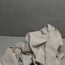 Pinch Pleated Linen Curtains 108 Inches Long for Living Room Tan Beige Double Pleated Drapes Hooks Rings Back Tab Farmhouse Ceiling Floor 108 Inch Window Curtains Bedroom Neutral Flax Linen 1 Panel