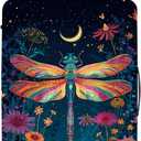 FOREVER QUEEN Magical Dragonfly Luggage Cover Suitcase Protector Suitcase Cover Anti-Scratch,Stretchable Bag Cover Washable Durable Polyester