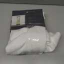 MODAVARI Home Fashion. SHANGRILA Blackout Thermal Lined Single Panel 84 in L × 52 in W. White