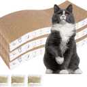 PatiencET 3 Pack Cat Scratcher Pad Recycle Corrugated Cat Scratching Pad Type S Cat Scratch Pad Lounger Sofa for Furniture Protector