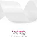 2 x LaRibbons White Ribbon 1 1/2 Inch 25 Yards Double Faced White Silk Ribbon for Flower Bouquet Crafts Gift Wrapping Wedding Party Decoration