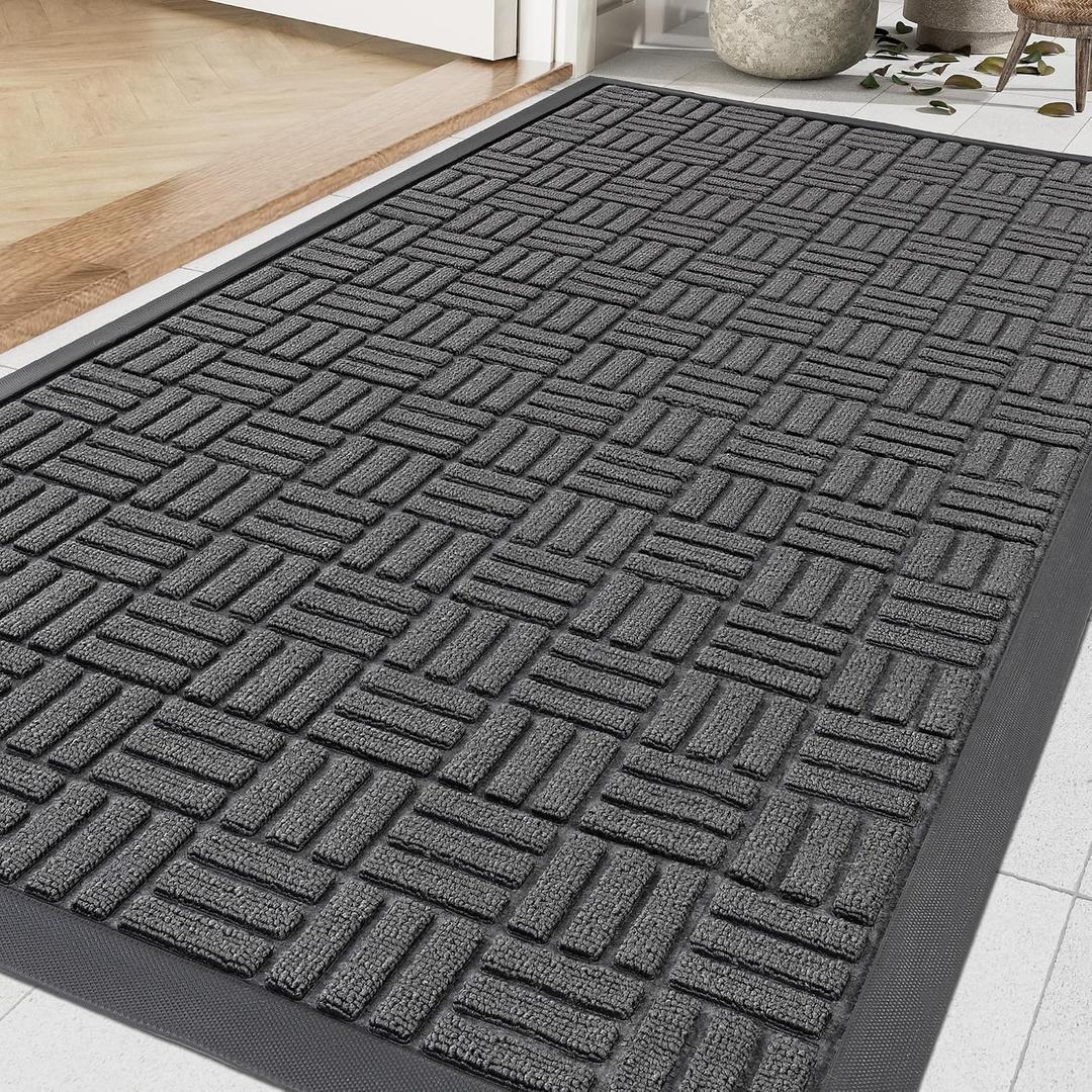 Amyracel Front Door Mat 3'x4', Heavy Duty Waterproof Commercial Floor Mat