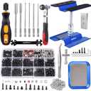HobbyPark RC Car Work Stand 360 Degree Rotation, 620pcs RC Screw Kit w/Tray & RC Screwdrivers Repair Tool Set for Traxxas Arrma 1/8 1/10 1/12 1/16 RC Crawler Truck Buggy Touring Car