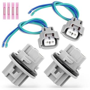 Front Turn Signal Light Socket with Pigtail Connector Fit for Toyota 4Runner C-HR Camry Corolla Highlander Prius RAV4 Tacoma Lamp Bulb Plug Holder and Wire Harness Replace OE 90075-60028 2PCS