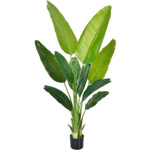 Artificial Bird of Paradise - Fake Plants Indoor Faux Tropical Palm Potted Dypsis Lutescens for Home Office Decor Housewarming