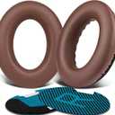 SoloWIT Protein Leather Earpads Cushions for Bose Headphones, Replacement Ear Pads for Bose QuietComfort 15 QC15 QC25 QC2 QC35/Ae2 Ae2i Ae2w/SoundTrue & SoundLink Around-Ear Series - Coffee