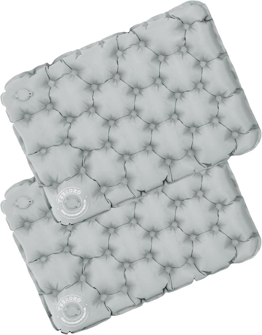Inflatable Seat Cushion, Porous Design Sitting Pad, Air Seat Cushion, Portable Seat Cushions for Airplane Wheelchair Office Camping, 2 Pack