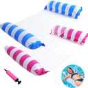 Pool Hammock Floats Water Chair Foldable Inflatable Swimming Floating Lounger for Family Adults -2 Pack (Pink and Blue)