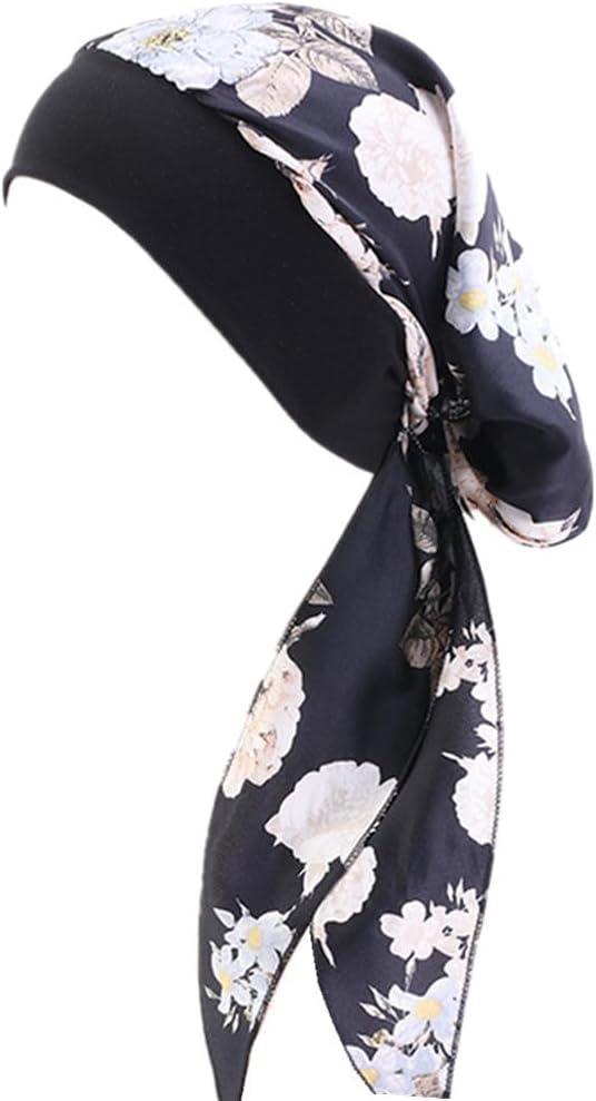 Fxhixiy Pre Tied Chemo Head Scarf for Women Cancer Slip On Bandana headwrap Turban headwear Hair Cover