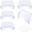 WILLBOND 5 Set Nurse Hat with Pins White Vintage Nursing Caps Costume Accessories for Graduation Halloween Cosplay
