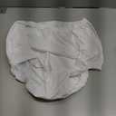 Adult Diaper Cover for Incontinence Noiseless Leak-Protection Underwear Plastic Pants Over Diapers Waterproof Rubber Pants (White, Large)