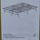 Amazon Basics Bed Frame with Storage, Foldable Metal Platform, Sturdy Steel, No Box Spring Needed, 14 inches High, Tool-Free Setup, King Size, Black