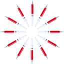 Red Syringe Pens - Fun & Retractable BallPoint with Black Ink - Smooth Writing, Comfortable Grip & Lightweight Novelty Pens - Perfect for Nurses, Doctors | 12PCS