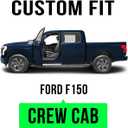 Floor Mat Custom Fit Ford F-150 /F-150 Lightning 2015-2025 2026 SuperCrew Cab, All Weather TPE Floor Mats for Ford F150 1st & 2nd Row Full Set Cargo Liner(Black)